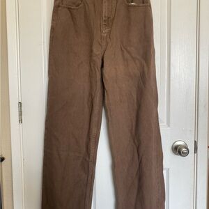 Brown Straight Leg Pants